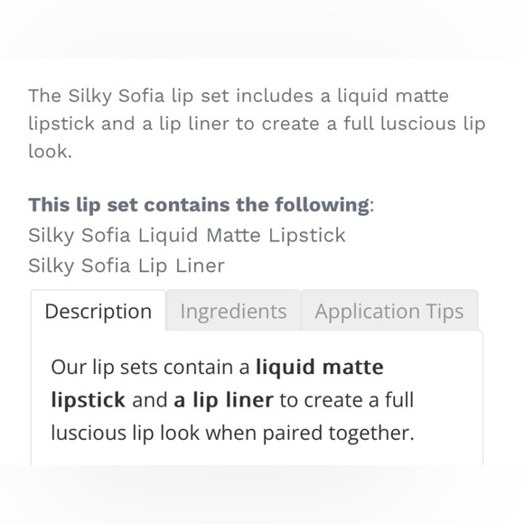 BEAUTY Vault ‘Silky Sofia’ Liquid Matte Lipstick and Lip Liner | Lip Set - Picture 7 of 8